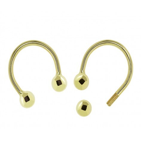 PENDIENTE INDIVIDUAL PIERCING DOBLE BOLA U