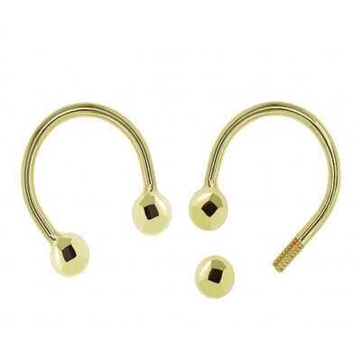 PENDIENTE INDIVIDUAL PIERCING DOBLE BOLA U