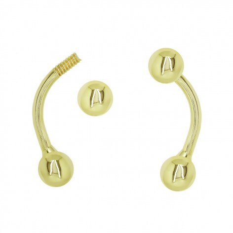 PENDIENTE  INDIVIDUAL PIERCING DOBLE BOLA