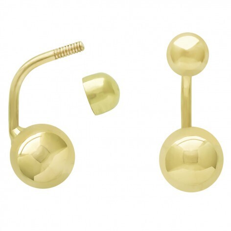 PENDIENTE PIERCING OMBLIGO BOLA LISA