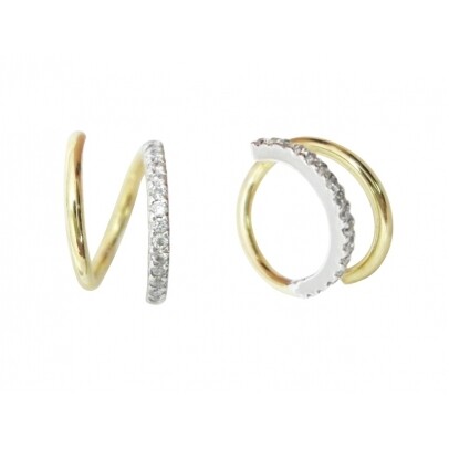 PENDIENTE INDIVIDUAL PIERCING ESPIRAL DIAMANTES
