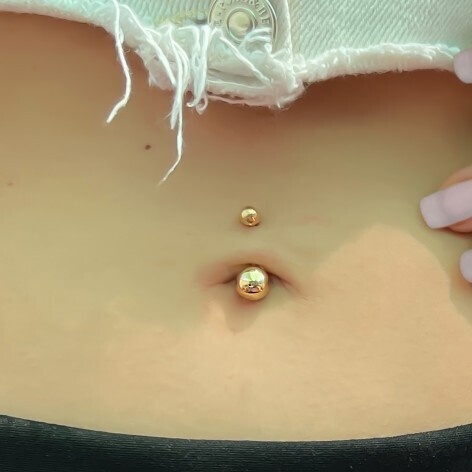 PENDIENTE PIERCING OMBLIGO BOLA LISA