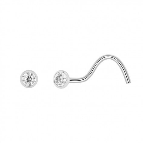 PENDIENTE INDIVIDUAL PIERCING NARIZ CHATON CIRCONITA