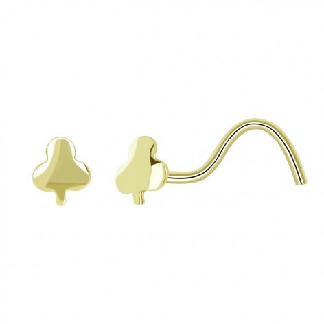 PENDIENTE INDIVIDUAL PIERCING NARIZ TREBOL