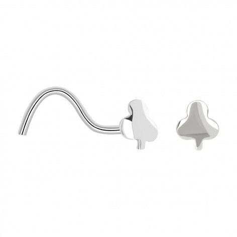 PENDIENTE INDIVIDUAL PIERCING NARIZ TREBOL
