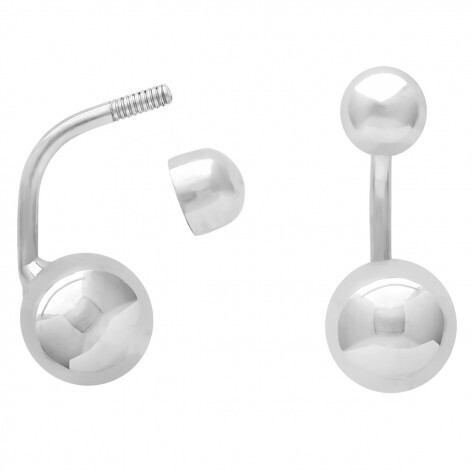 PENDIENTE PIERCING OMBLIGO BOLA LISA