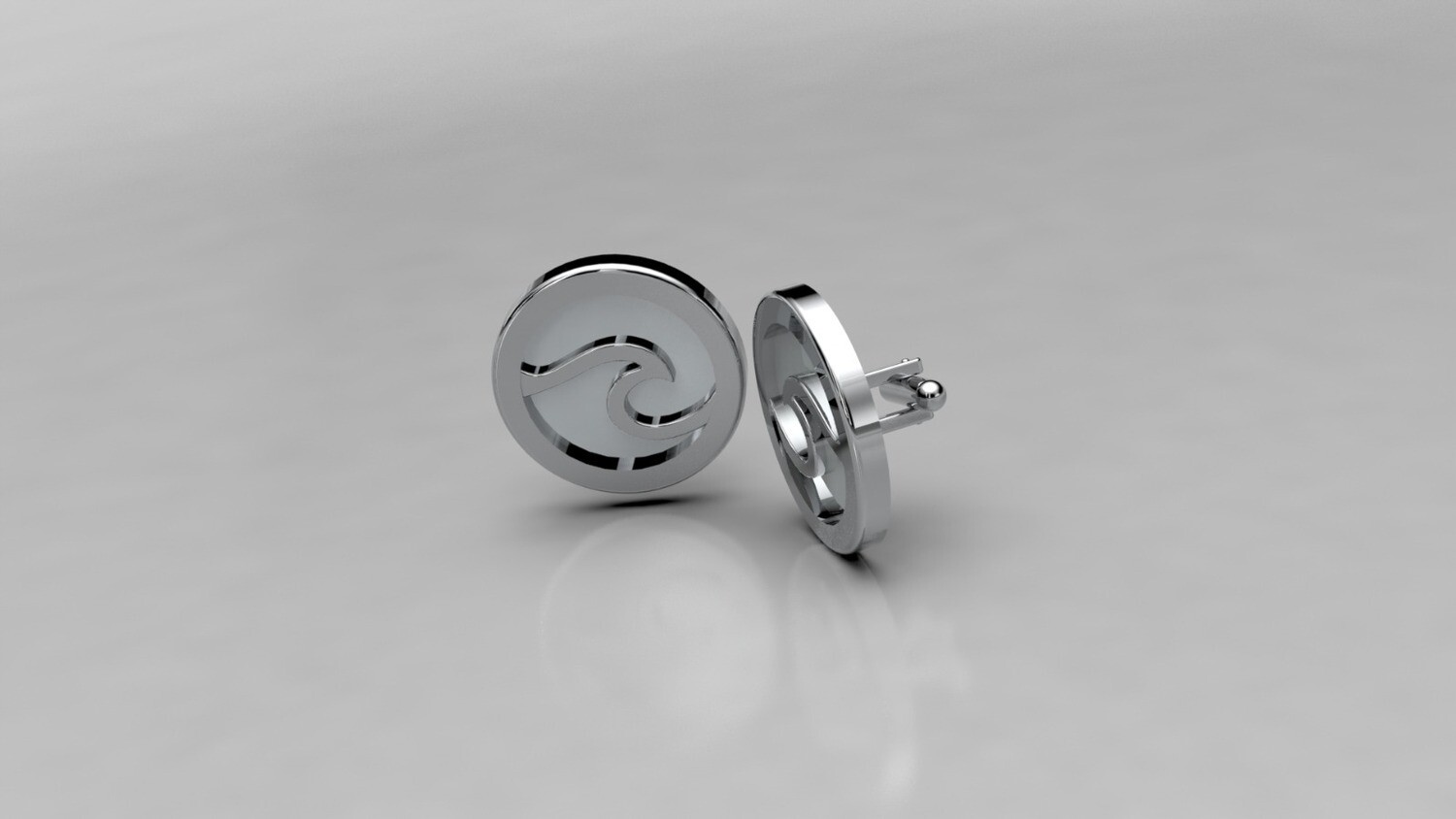 Gemelos personalizados plata iniciales
