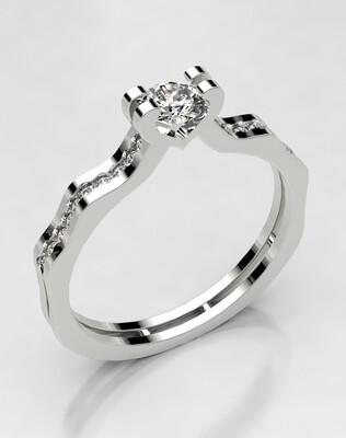 Anillo oro blanco, amarillo o rosa de 18kt y diamantes naturales.