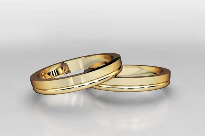 Alianza oro amarillo, blanco o rosa 18kt