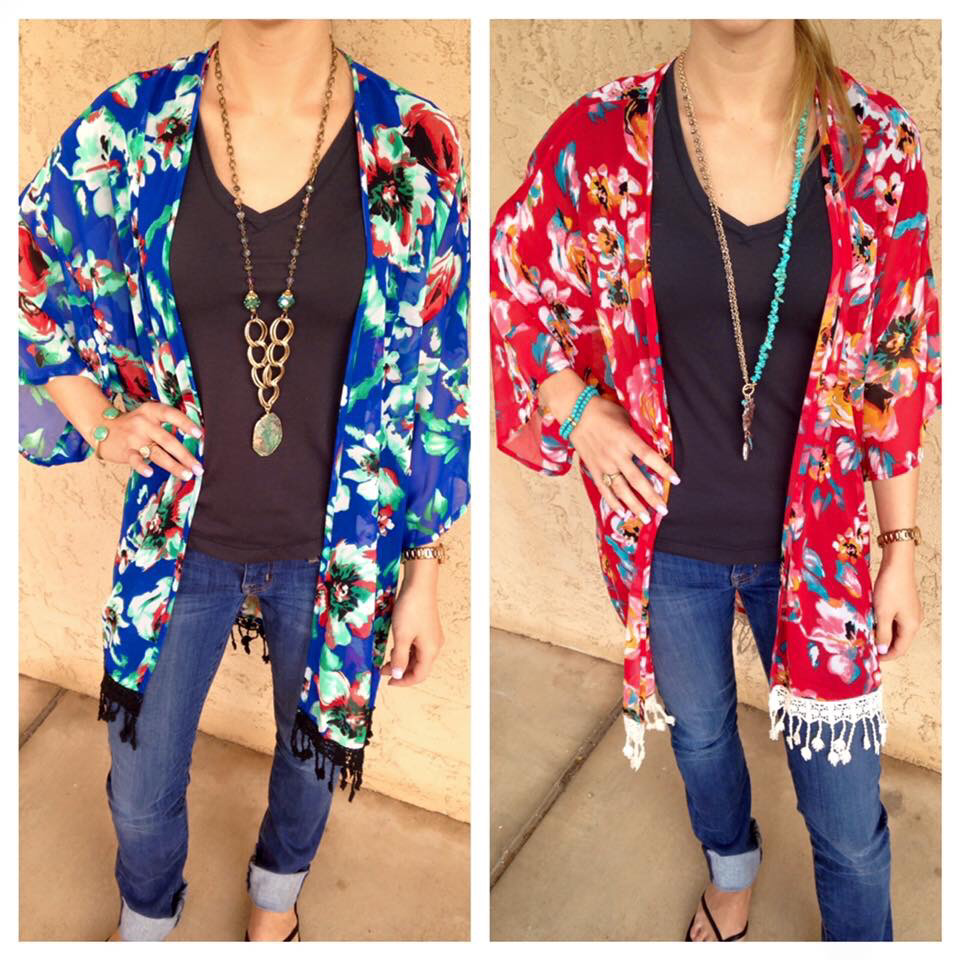 Kimono KB Red Floral