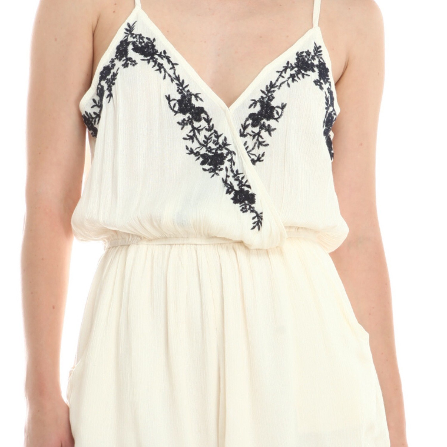 Romper Embroidered Off White
