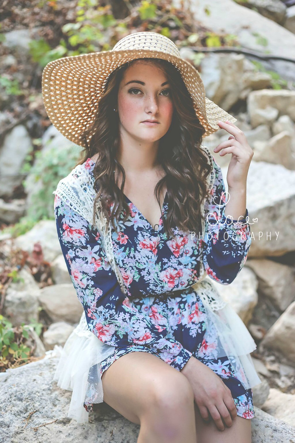 Romper Blk/ Wht Floral