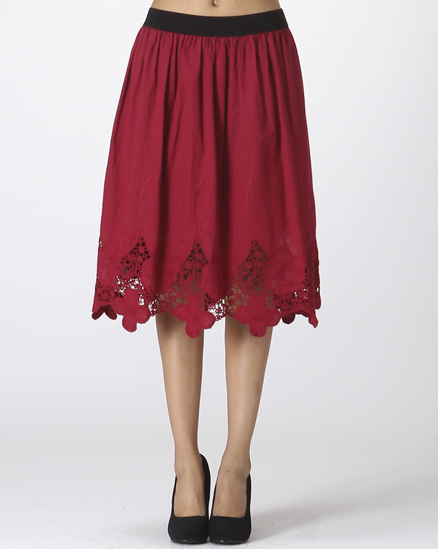 Skirt Midi Sangria
