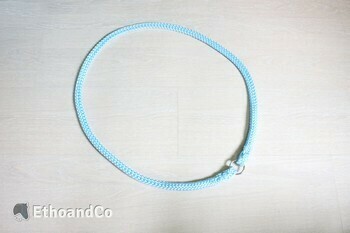 Cordéo (12mm) bleu ciel, avec anneau - 1M50