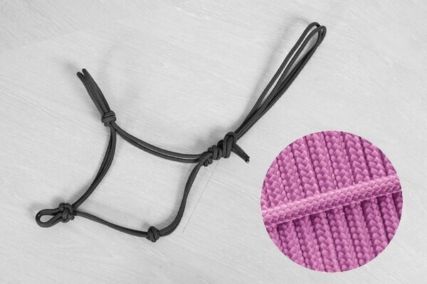 Licol étho Rose poudré - Avec ou sans tressage - EDITION LIMITEE