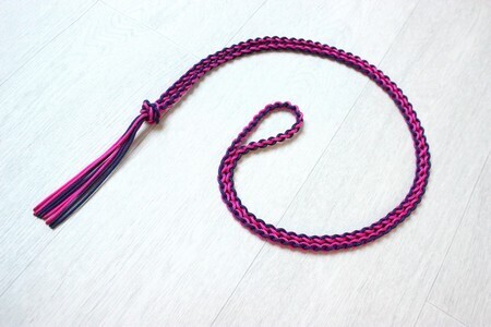 Collier d&#39;encolure tressé (4 brins) noué - 1m75