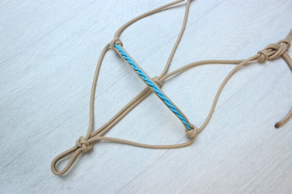 Licol étho avec torsade - FULL- Beige/  turquoise