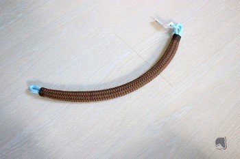 Frontal doublé en corde - COB 40cm - Bleu ciel & brun