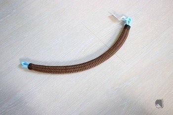 Frontal doublé en corde - COB 40cm - Bleu ciel &amp; brun