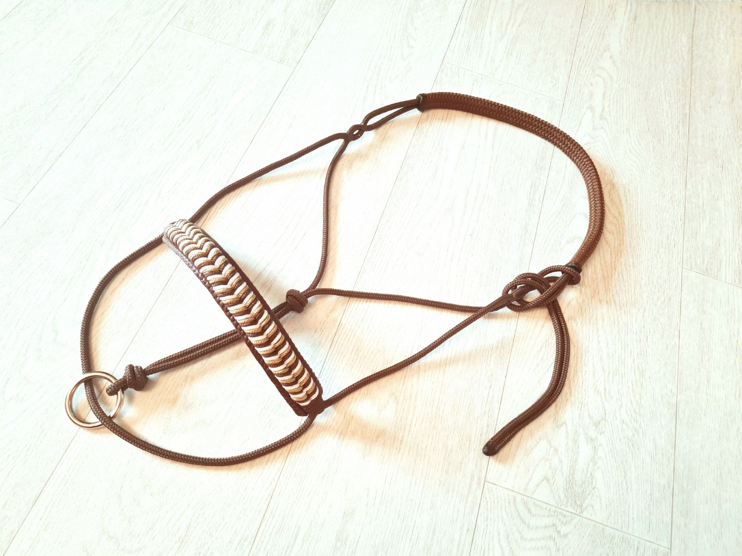 Licol de longe  - FULL - brun tressage EPI + CONFORT