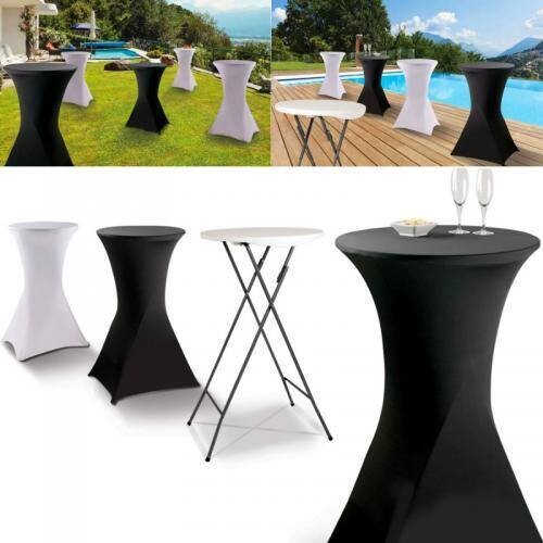 housse table hautes noir