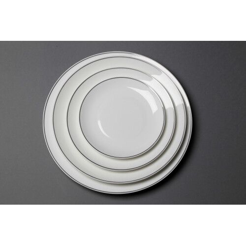 Assiette creuse bord dorée