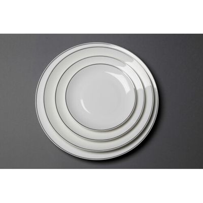 Assiette creuse bord dorée