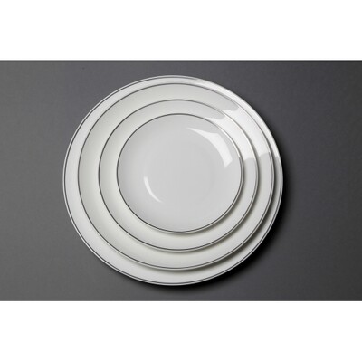Assiette bord doré met