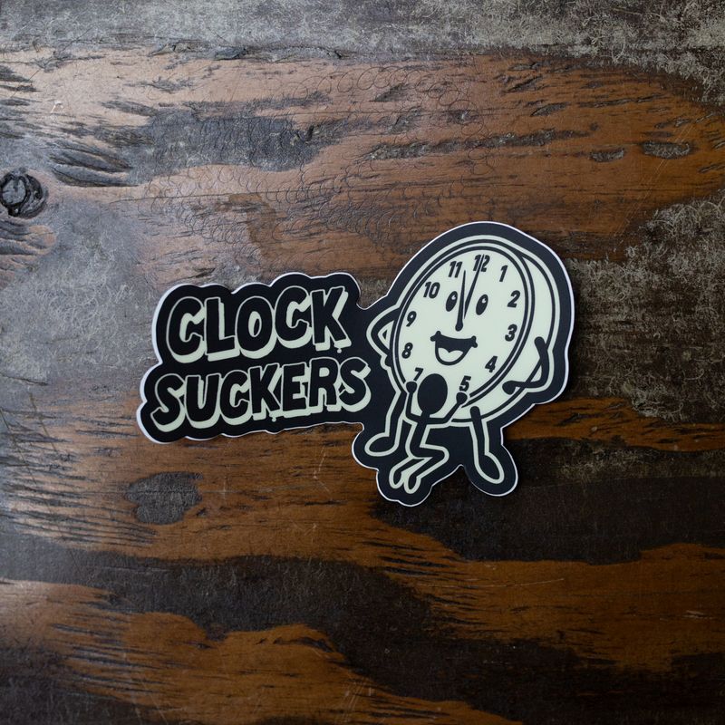 Clock Sucker Sticker