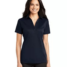 Ladies Silk to Touch Performance Polo No Button