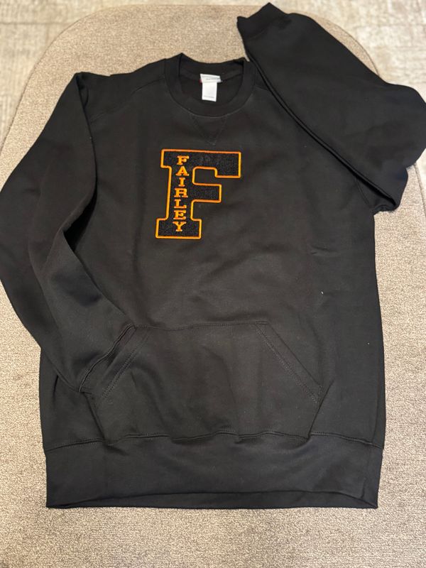 Fairley Crew Neck F Chenille Sweater with Kangaroo Pocket