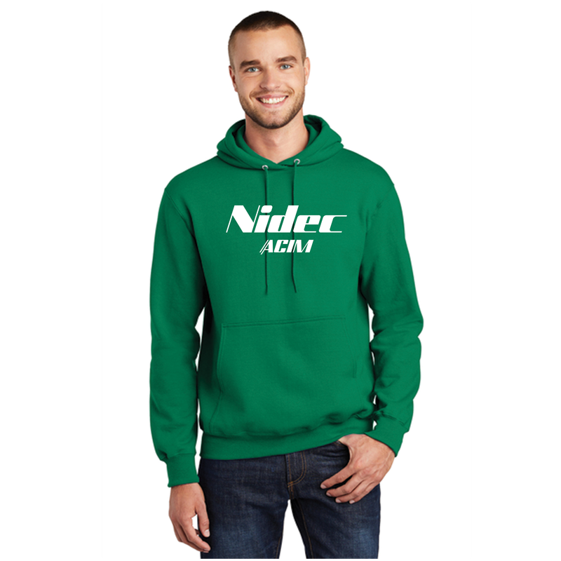 Nidec Port & Company® Essential Fleece Pullover Hooded Sweatshirt with Embroidered Center Chest