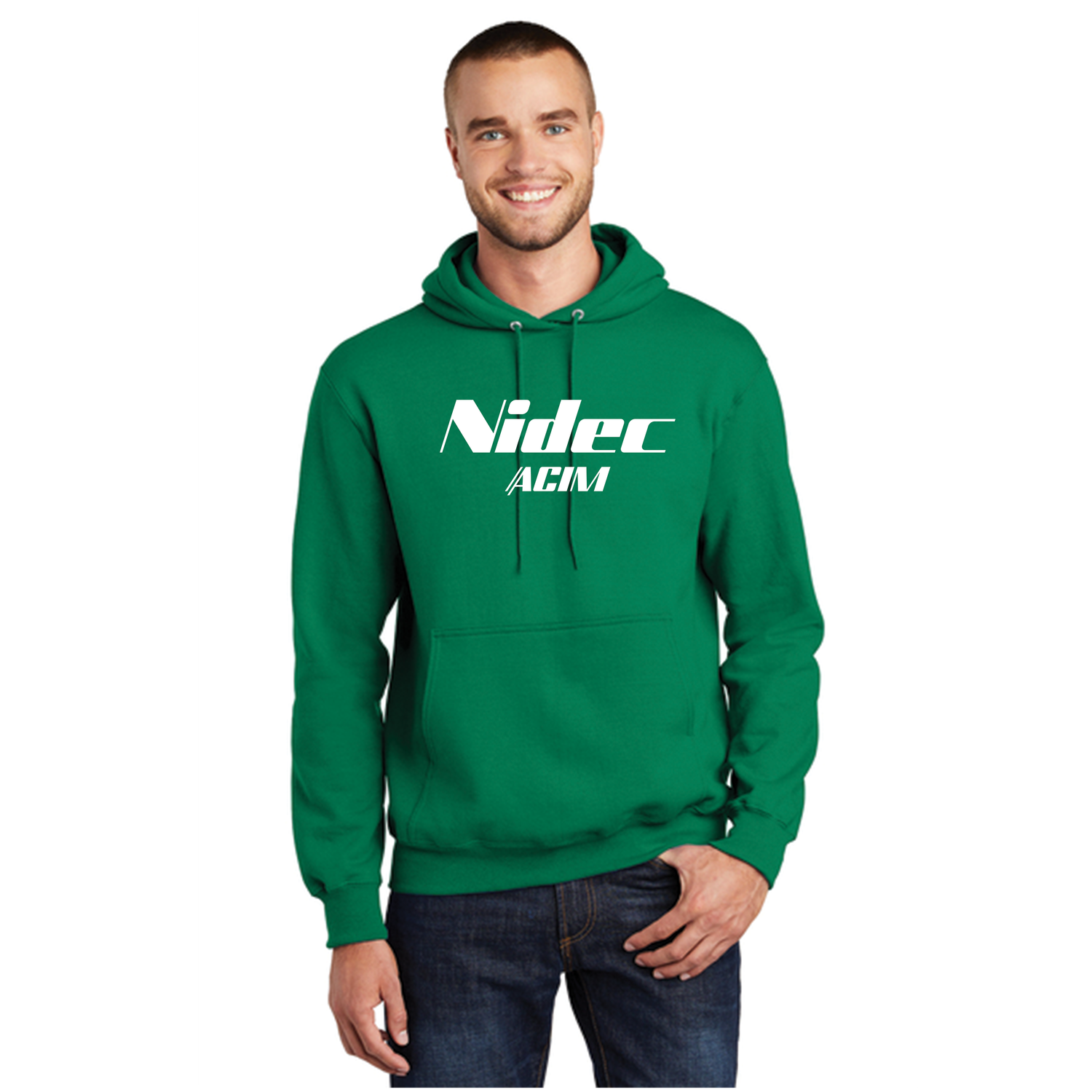 Nidec Port & Company® Essential Fleece Pullover Hooded Sweatshirt Screenprinted