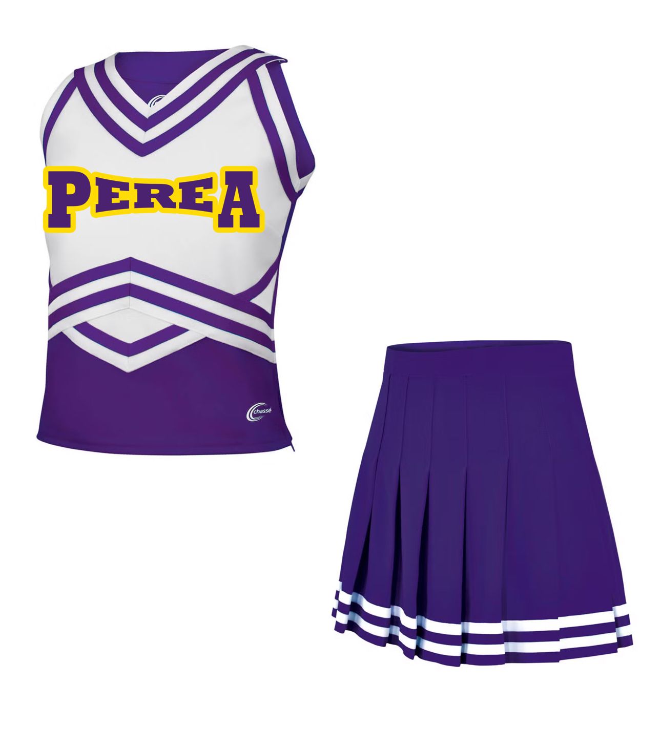 Perea Cheer Purple Uniform with Brief