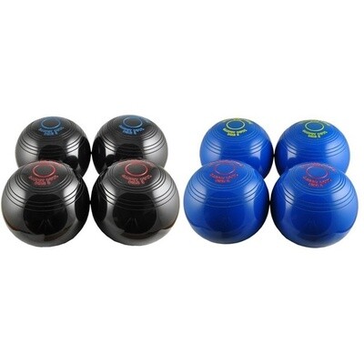 Drakes Pride Indoor Bowls - 4 Bowls Black &amp; 4 Bowls Coloured