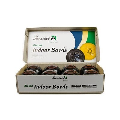 Henselite Indoor Bowls (8) - Black