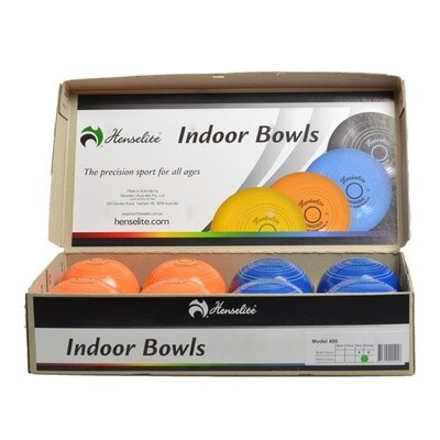 Henselite Indoor Bowls (8) - Orange/Blue