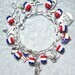 Fourth of July Charm bracelet, Patriotic Charm Bracelet, American Charm Bracelet
