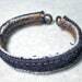 Blue denim bangle bracelet