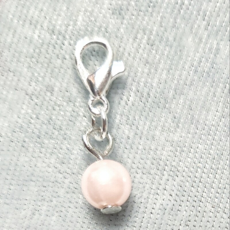 Bead Charm, Pink Pearl