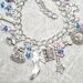 Cinderella Charm Bracelet, Disneyana,  Princess Jewelry,  Princess Bracelet