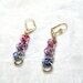 Chainmaille earrings, chain earrings, aluminum earrings