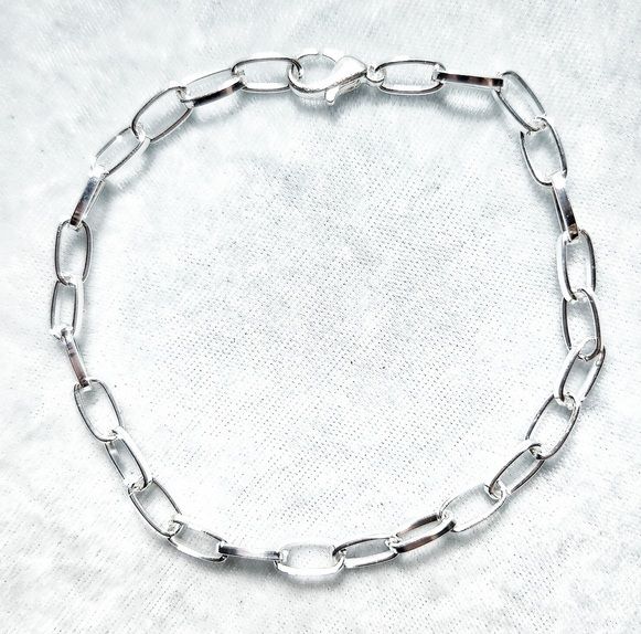 Stainless Steel 9" Charm Bracelet Chain