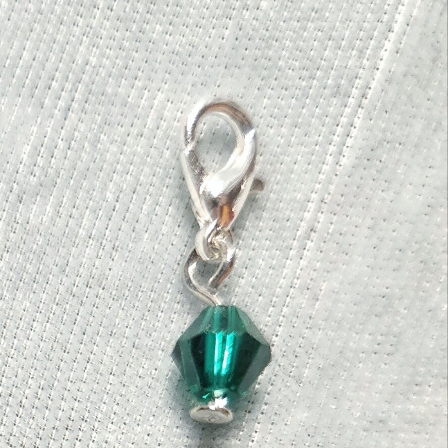Bead Charm, Emerald Green