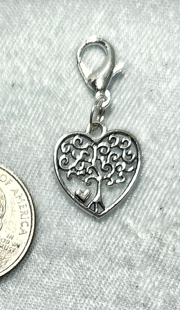 Tree Heart, Silver Tree Heart, Silver