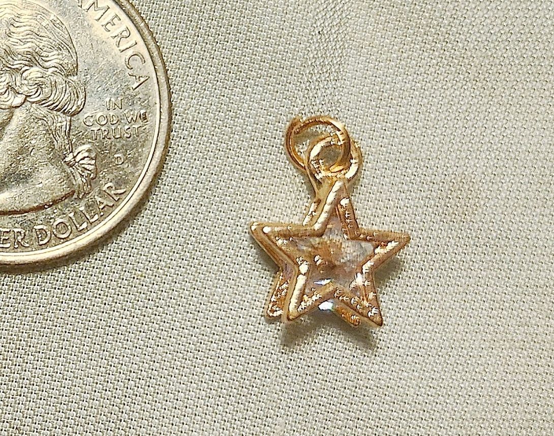 Double Star with Crystal (Golden)