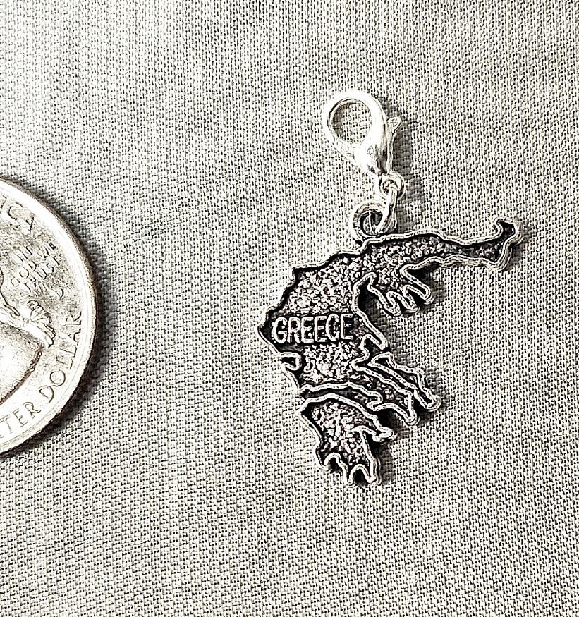 Greece Map Charm