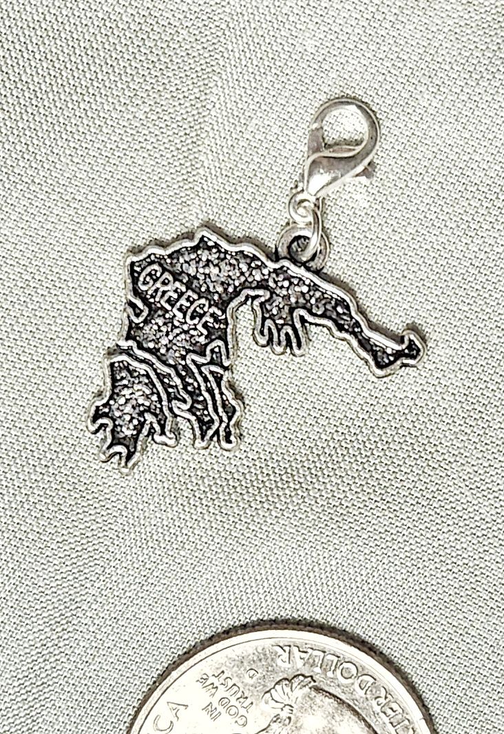 Greece Map Charm