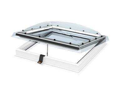 Finestra Velux per tetti piani 73q vetrata antieffrazione apertura elettrica +cupolino policarbonato