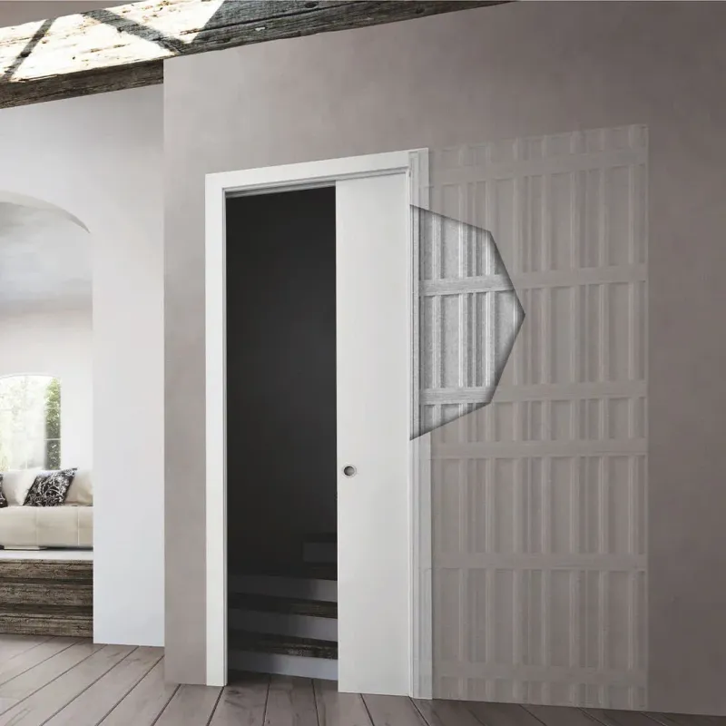 Scrigno maestro cartongesso linea platinum con stipiti per pareti da 100 mm